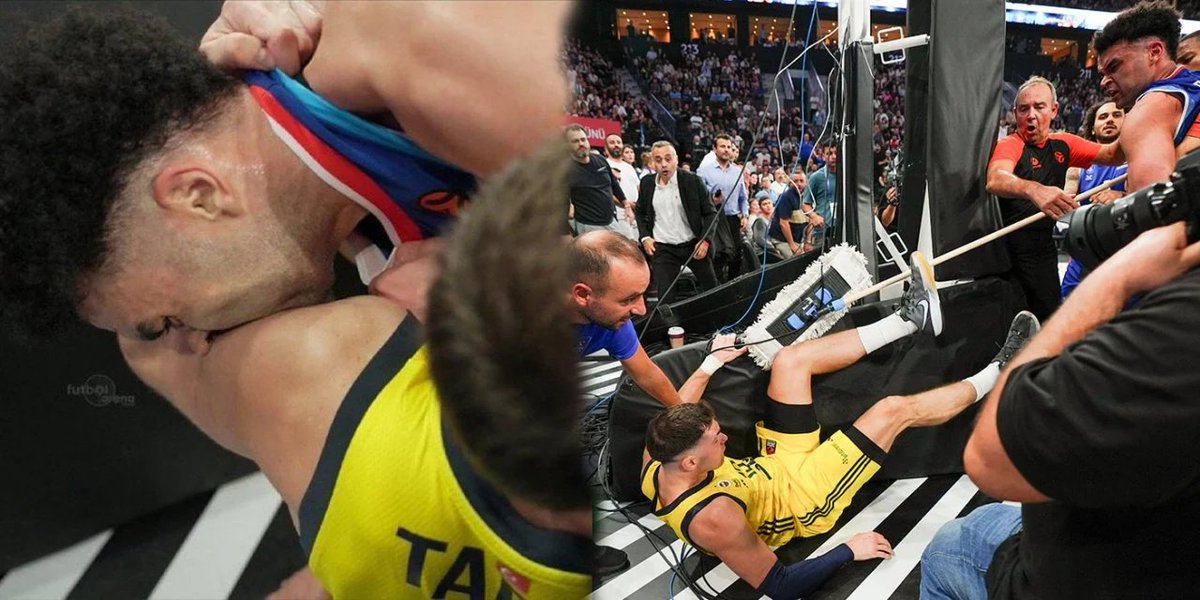 GIGANTESbasket's tweet photo. 🚨 ÚLTIMA HORA

🇹🇷 La Euroliga anuncia las sanciones por las agresiones durante el altercado del derbi turco entre Anadolu Efes y Fenerbahce

🔸 Tarik Biberovic: 1 partido de sanción y 5.000€ de multa
🔸 Elijah Bryant: 1 partido de sanción y 10.000€ de multa