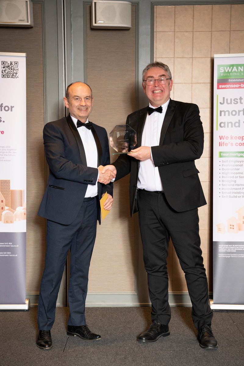 The South Wales Business Awards is delighted to present our 2024 Young Entrepreneur of the Year Rhys Mallows of Mallows Bottling.

Proudly accepted by Co CEO Andy Mallows, presented by Richard Miles of Swansea Building Society - South Wales Business Awards Sponsor