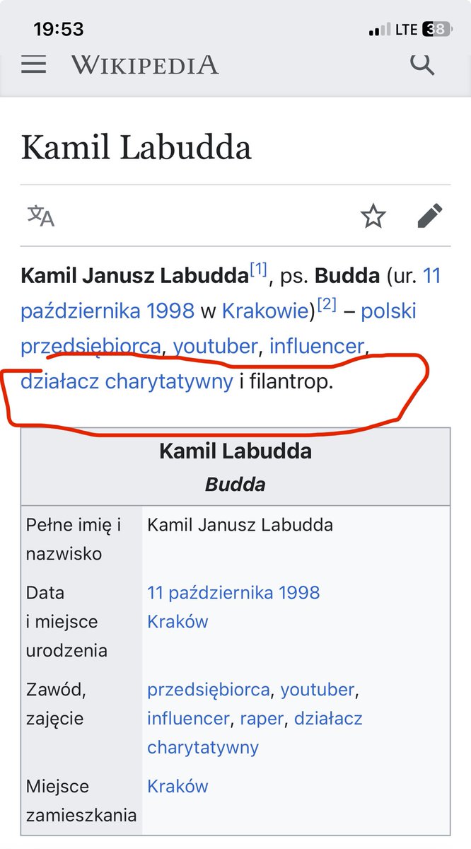 Dobry chłopak był i mało pił, tylko to miejsce zamieszkania to chyba Białołęka od dziś 

#budda