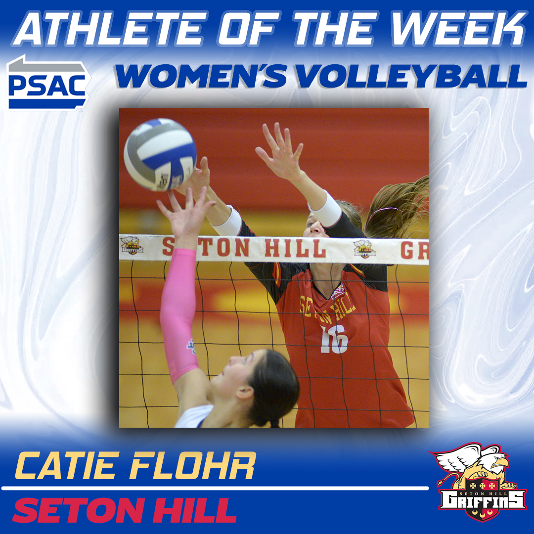 PSACsports's tweet photo. VOLLEYBALL: The #PSACVB Athletes of the Week! ๐๐
WEST
Athlete: Paige Cole, @GriffinsSports
Defense: Catie Flohr, @GriffinsSports
EAST
Athlete: Anna Coulter, @ESUWarriors
Defense: Harli Zeitz, @SURamsOfficial
Full story: ๐https://t.co/EW6N8rjbCm
#PSACProud https://t.co/GGNsdl1mL7