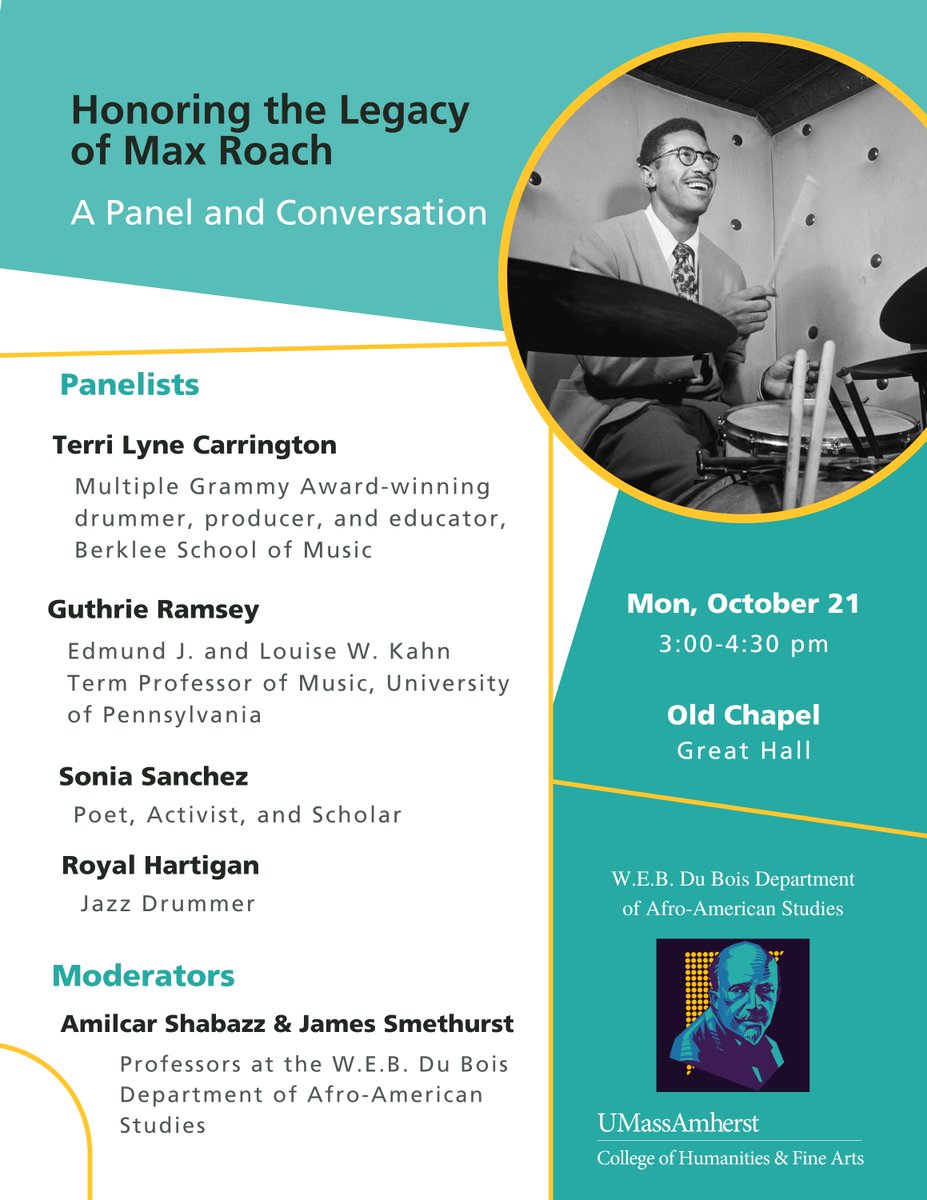 Join us next Monday to honor the legacy of Max Roach!