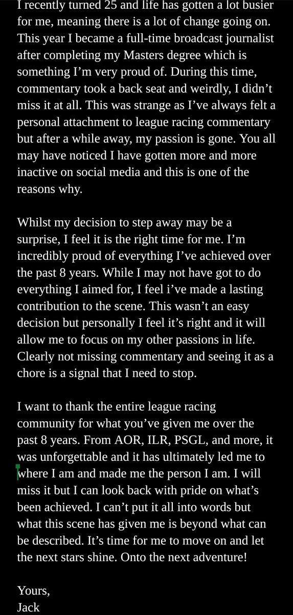 The end of the road....