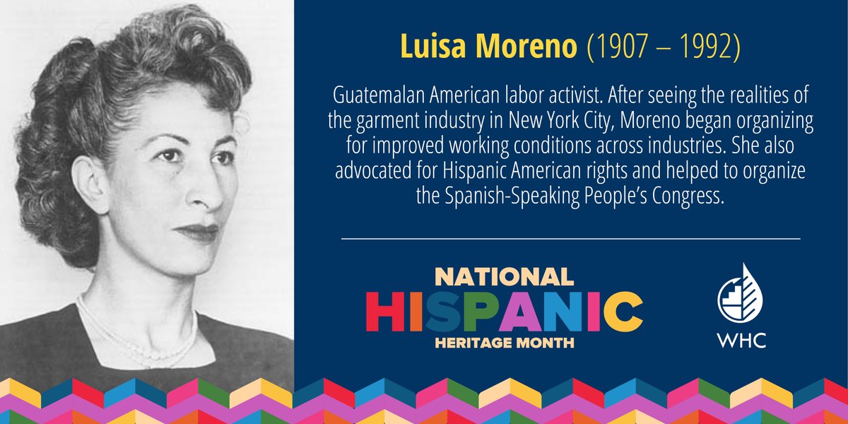 Tandem Global (formerly WHC and WEC) (@tandemglobalorg) on Twitter photo The final influential figure we're highlighting during Hispanic Heritage Month is Luisa Moreno, a Guatemalan American labor activist who organized for improved working conditions across industries. #HHM americacomesalive.com/luisa-moreno-1… The final influential figure we're highlighting during Hispanic Heritage Month is Luisa Moreno, a Guatemalan American labor activist who organized for improved working conditions across industries. #HHM americacomesalive.com/luisa-moreno-1…