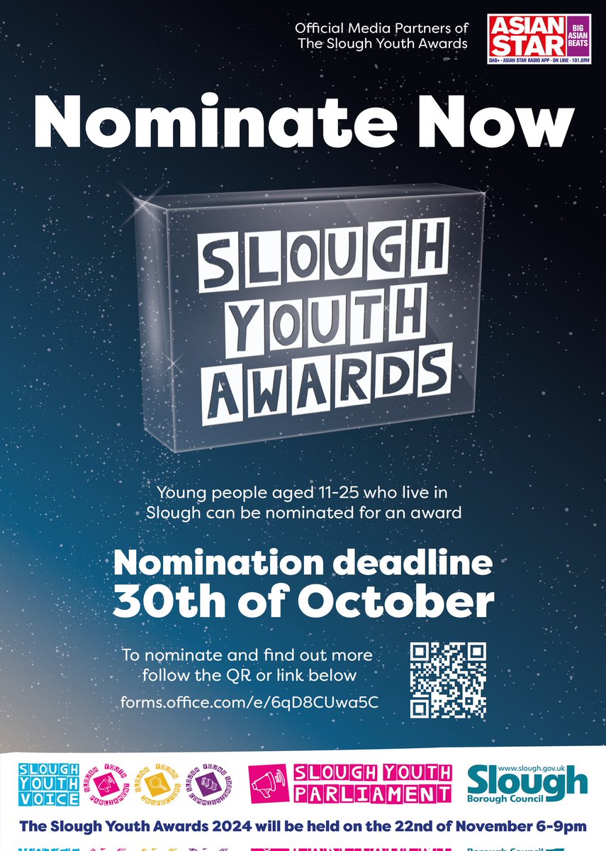 Asian Star Radio (@asianstarradio) on Twitter photo Slough Youth Award nominations are open
Do you know a young person in Slough whose contribution to the community inspires you and
deserves recognition?
Nominate now !
slough.gov.uk/slough-youth-a…
<a href="/SloughCouncil/">Slough Borough Council</a> Slough Youth Award nominations are open
Do you know a young person in Slough whose contribution to the community inspires you and
deserves recognition?
Nominate now !
slough.gov.uk/slough-youth-a…
<a href="/SloughCouncil/">Slough Borough Council</a>