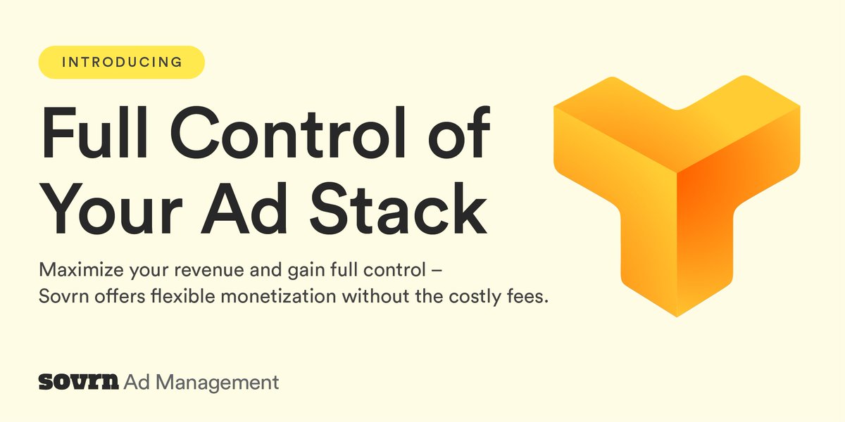 🚨Announcing the launch of Sovrn's comprehensive Ad Management software! Increase revenue and autonomy with industry-leading monetization tools, customizable configurations, streamlined ad ops workflows, and eliminating the costly fees. Read more 🔗  bit.ly/3YmpXy5
