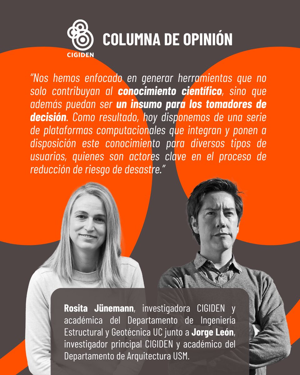 En el marco del Día a Internacional para la Reducción del Riesgo de Desastres, nuestros investigadores Rosita Jünemann (<a href="/IngenieriaUC/">Escuela Ingeniería UC</a>) junto a Jorge León (<a href="/arqUSM/">Arquitectura USM</a>) reflexionan sobre la eficacia de la tecnología en la Gestión del Riesgo de Desastres.