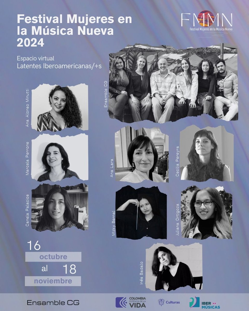 Ibermusicas's tweet photo. Desde Colombia llega la séptima versión del Festival Mujeres en la Música Nueva con el “Espacio Virtual - Latentes iberoamericanas/+s”
Del 16 de octubre al 18 de noviembre
#FMMN
#LatentesIberoamericanas
#ElInstrumentoQueNosUne
#OInstrumentoQueNosUne
#Ibermusicas
#Ibermúsicas https://t.co/4qQSgp4wKS
