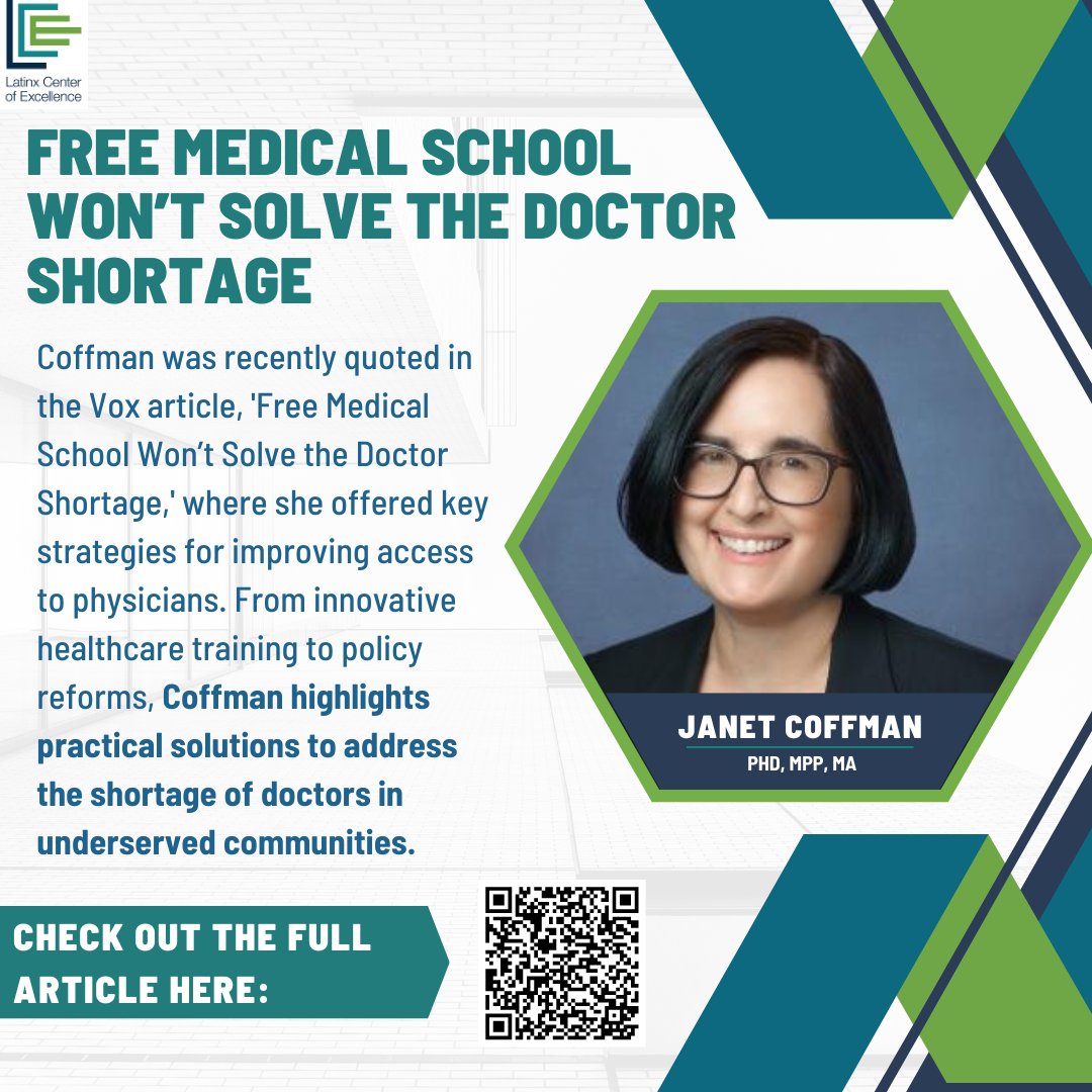Janet Coffman, PhD, MPP, MA.  

Check out the full article here: vox.com/future-perfect…

#HealthcareAccess #MedicalEducation #FutureOfMedicine #DoctorShortage