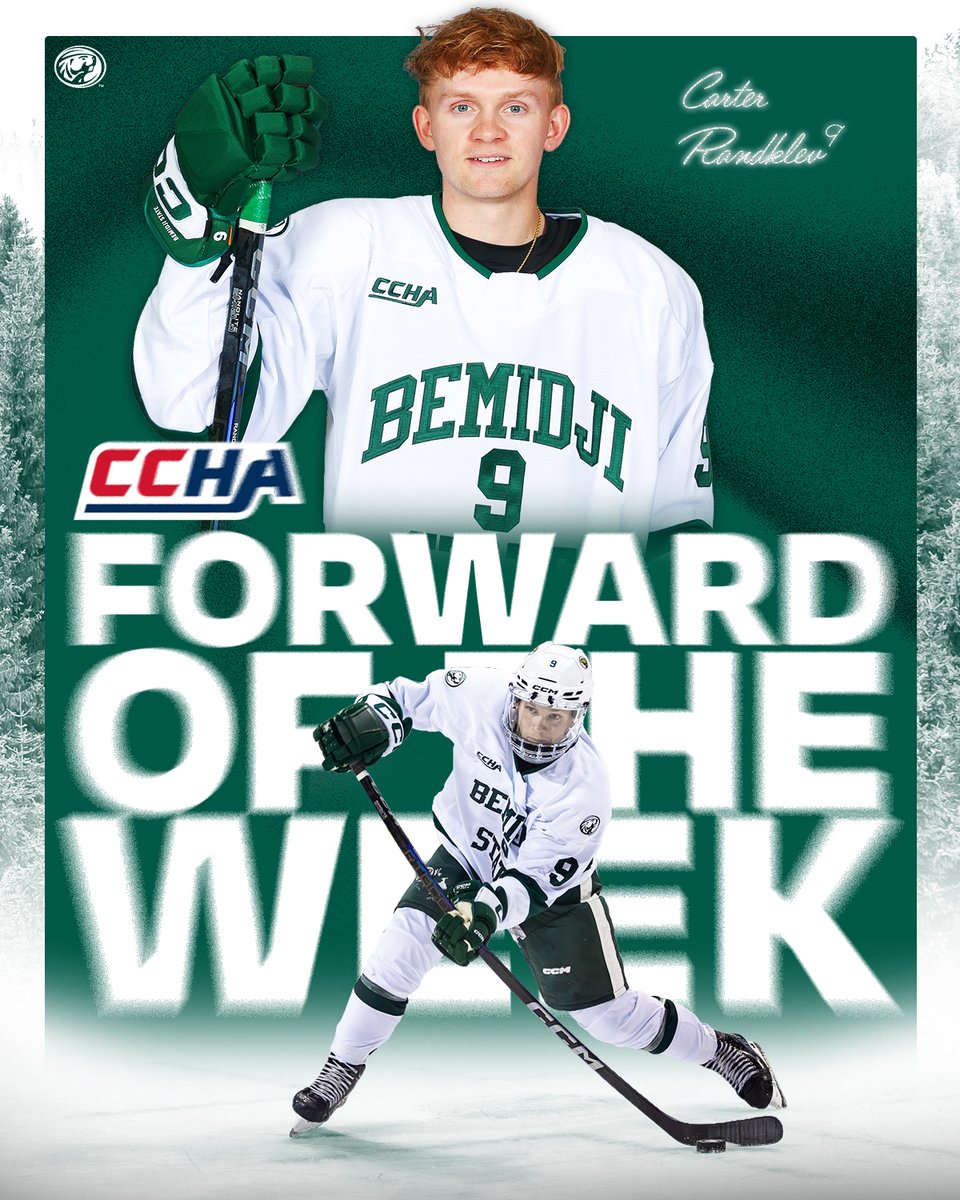 After a 2 goal and 3 point weekend, Carter Randklev is your <a href="/CCHAHockey/">CCHA</a> Forward of the Week!!

#GoBeavers #BeaverTerritory