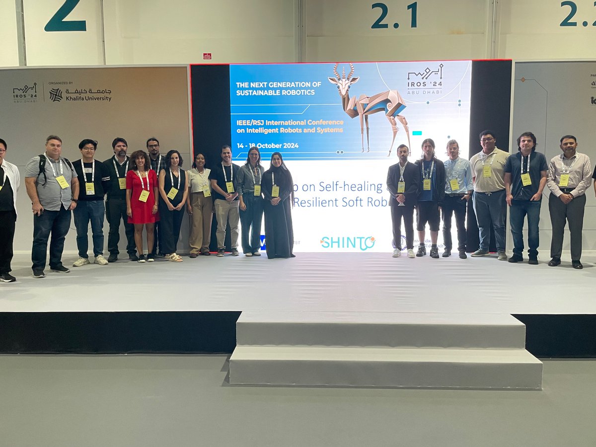 Our #IROS2024 workshop titled “Self-healing and damage resilient soft robots” has come to an end.  We had an average of 40 participants and together with our great invited speakers discussed different damage resilience strategies. 

<a href="/BramVDBorght/">Bram Vanderborght</a>  #Shinto 
<a href="/FYSC_VUB/">FYSC_VUB</a> <a href="/brubotics/">BruBotics VUB</a>