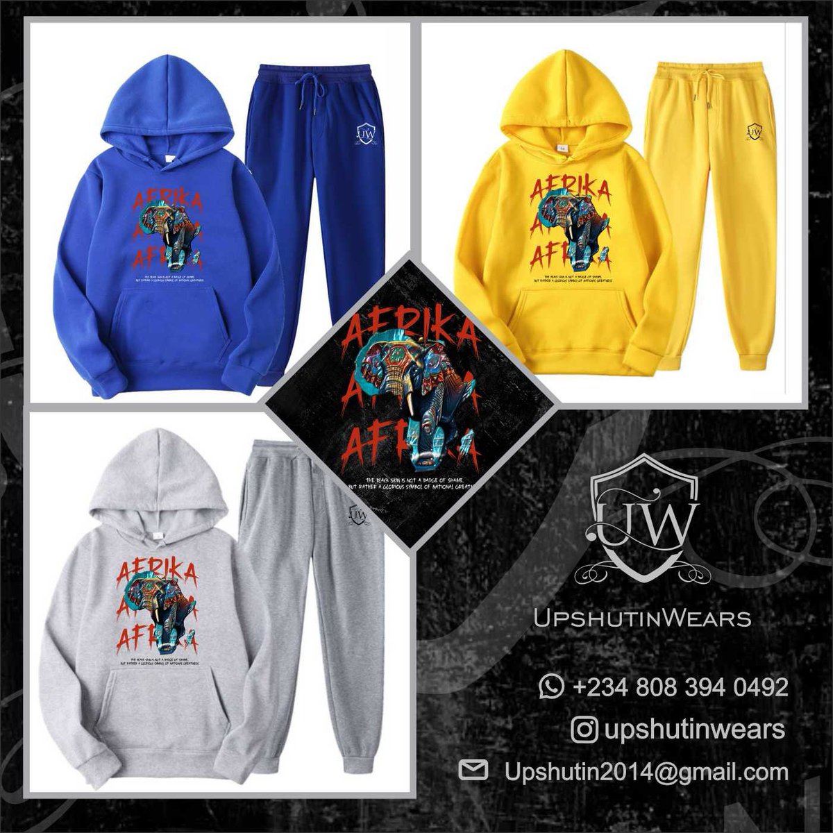 oluwatoby's tweet photo. Upshutinwears Hoodies & Joggers 🌟✨⭐️
Kindly DM @upshutinwears to place an order.
.
.
.
#upshutinwears #black #customizedshirts #custommade #madeofblack #madewithlove #hoodies #sweatshirt #CustomTees #brand #VarsityJackets #2piece #Panda #Africa https://t.co/dBcjn1qGY1