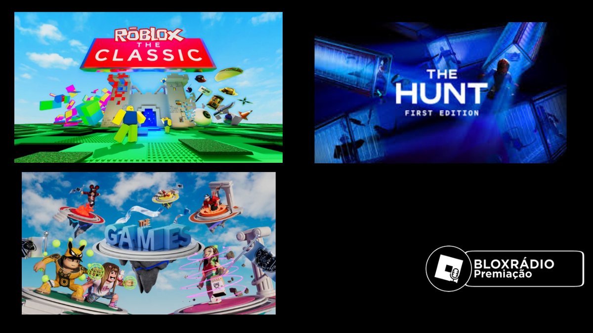 BloxRádio Premiação: MELHOR EVENTO EM ITEM GRÁTIS DE 2024
- The Classic 
- The Hunt 
- The Games