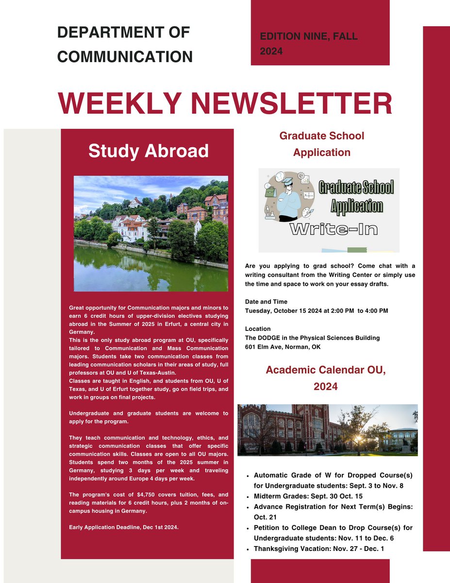 OU Comm Dept tweet media