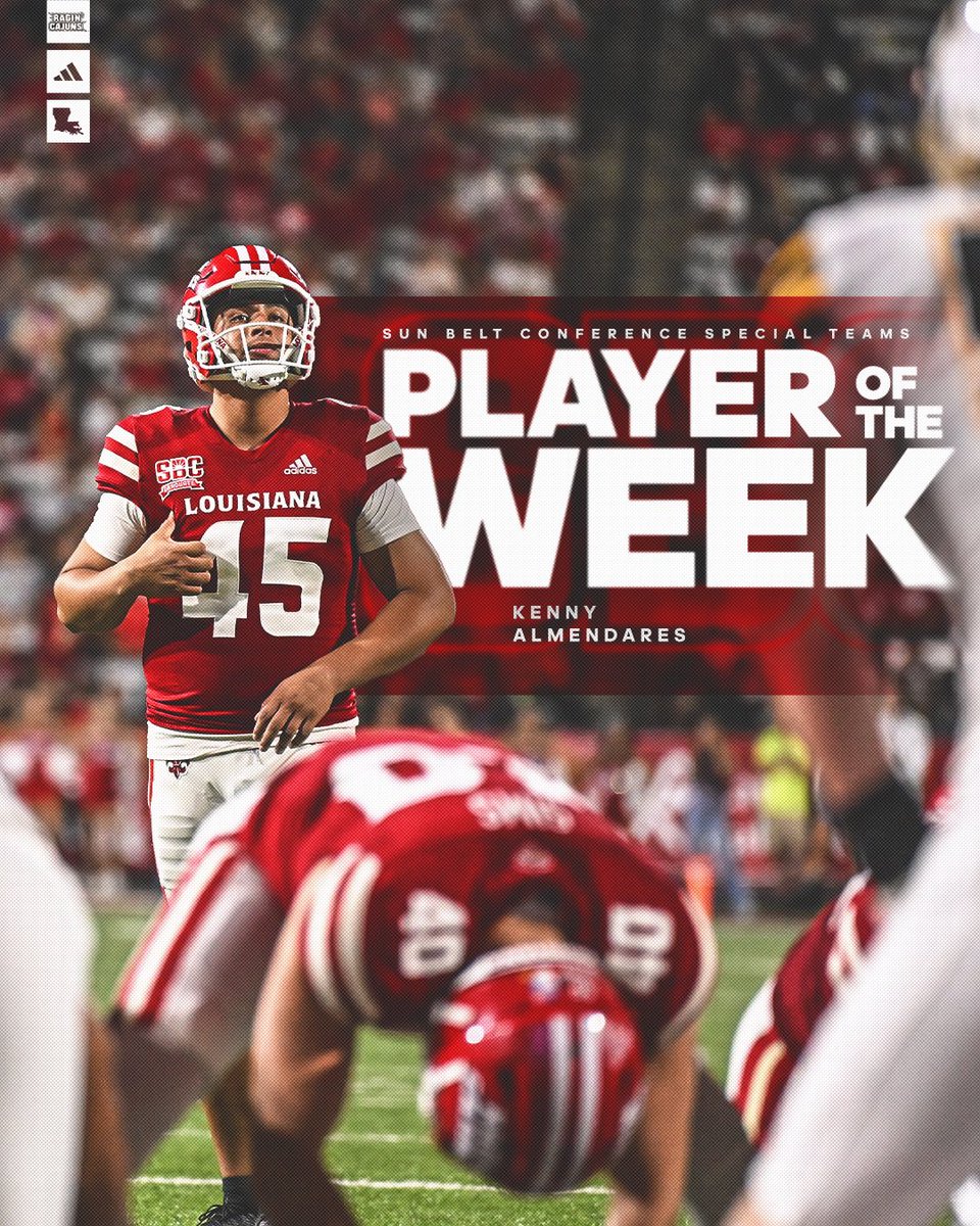 More honors for <a href="/kennythekicker/">Kenneth Almendares</a> 

#cULture | #GeauxCajuns