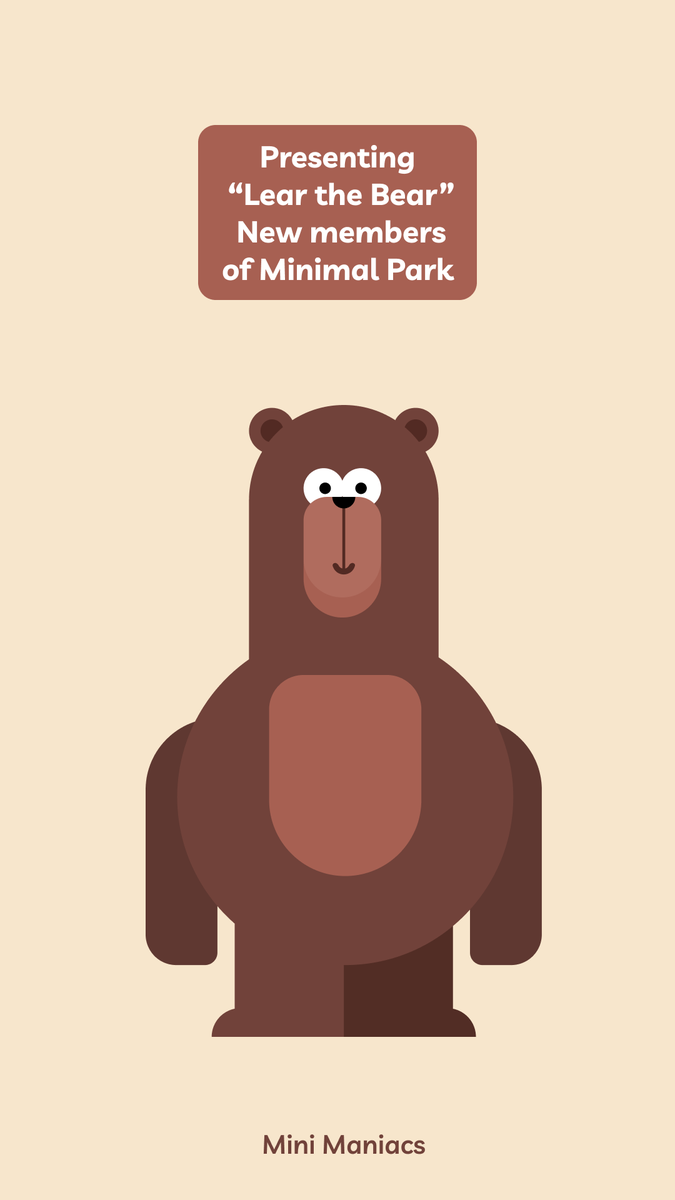 _Minimalbaba_'s tweet photo. Another day another member in Minimal Park.."Lear the Bear"
Flat characters designed in figma..
#animalpark #flatcharacters #figma #illustrations https://t.co/qN7iT0qsXj