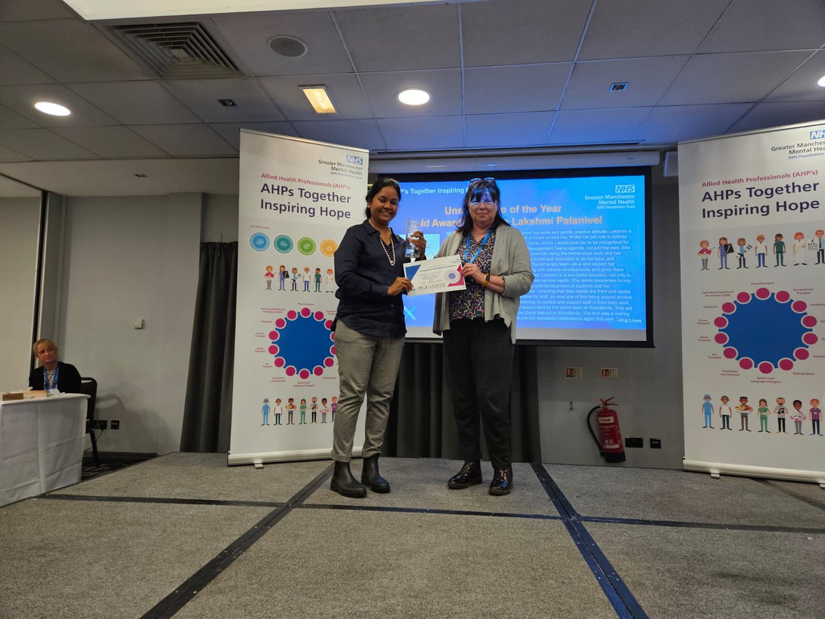 Proud of our little physio team today. Both from woodlands and the wider trust. Well done everyone <a href="/GMMH_NHS/">Greater Manchester Mental Health</a> <a href="/LPalanivel/">Lakshmi Palanivel MCSP 💙</a> #AHPsDay