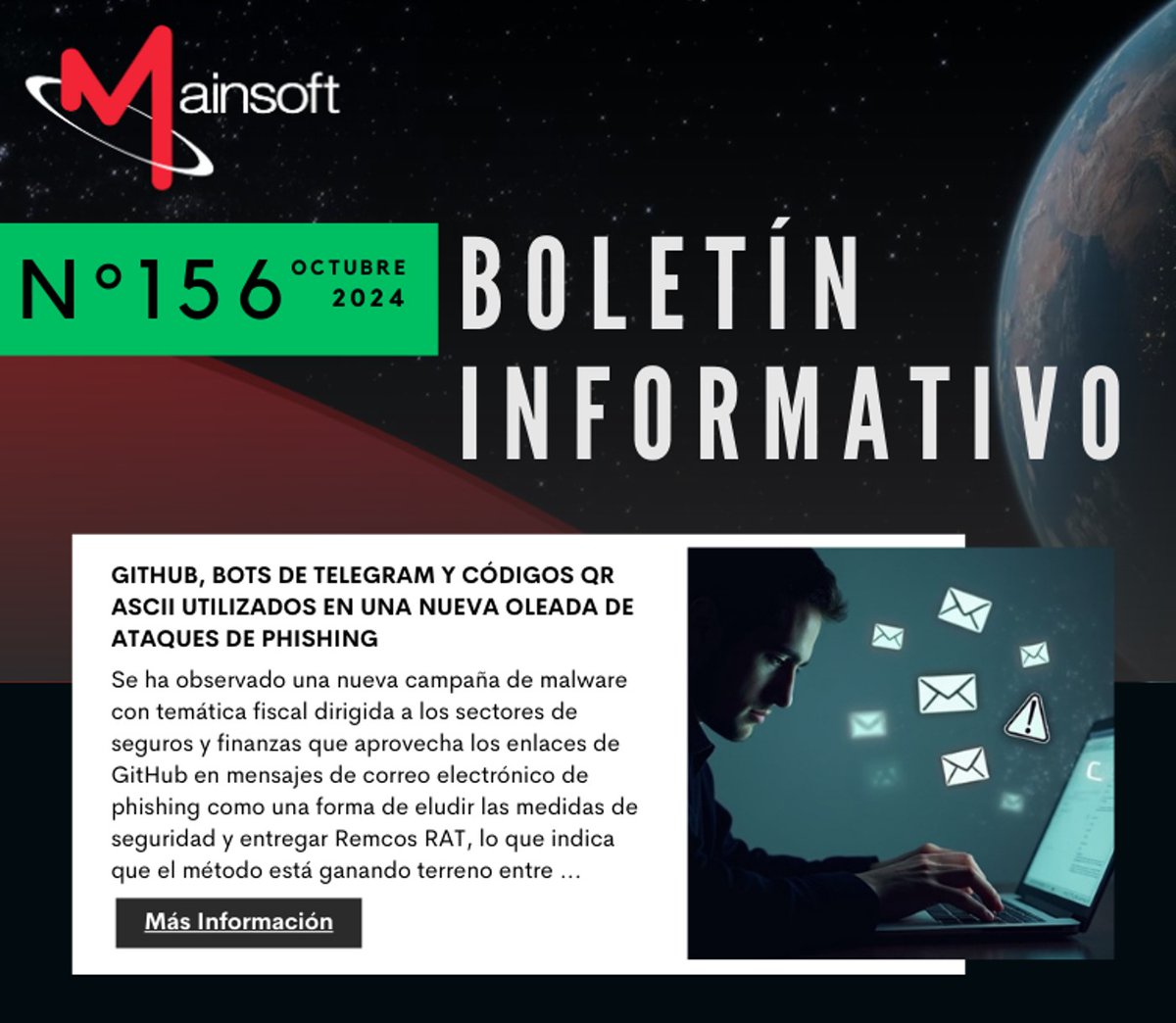 MainsoftPeru's tweet image. ¿Quieres enterarte de este y otros boletines de Ciberseguridad que tenemos para ti? Ingresa a mainsoft.cl/boletines-ti/ y ponte al día con las últimas noticias.