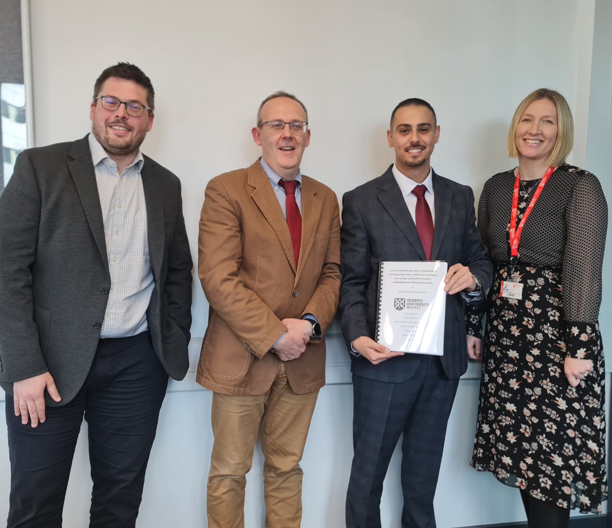 Carole Parsons (@drcaroleparsons) on Twitter photo Congratulations to Ahmad Rabi on successfully defending his PhD thesis today. Thanks to <a href="/StephenUCCPharm/">Stephen Byrne</a> and <a href="/MatthewPWylie/">Matthew Wylie</a> for examining, and <a href="/dr_rburden/">Roberta Burden</a> for chairing. Well done Dr Ahmad! <a href="/pharmacyatQUB/">QUB Pharmacy School</a> <a href="/QUBPrimaryCare/">QUB Pharmacy Primary Care Research</a> Congratulations to Ahmad Rabi on successfully defending his PhD thesis today. Thanks to <a href="/StephenUCCPharm/">Stephen Byrne</a> and <a href="/MatthewPWylie/">Matthew Wylie</a> for examining, and <a href="/dr_rburden/">Roberta Burden</a> for chairing. Well done Dr Ahmad! <a href="/pharmacyatQUB/">QUB Pharmacy School</a> <a href="/QUBPrimaryCare/">QUB Pharmacy Primary Care Research</a>