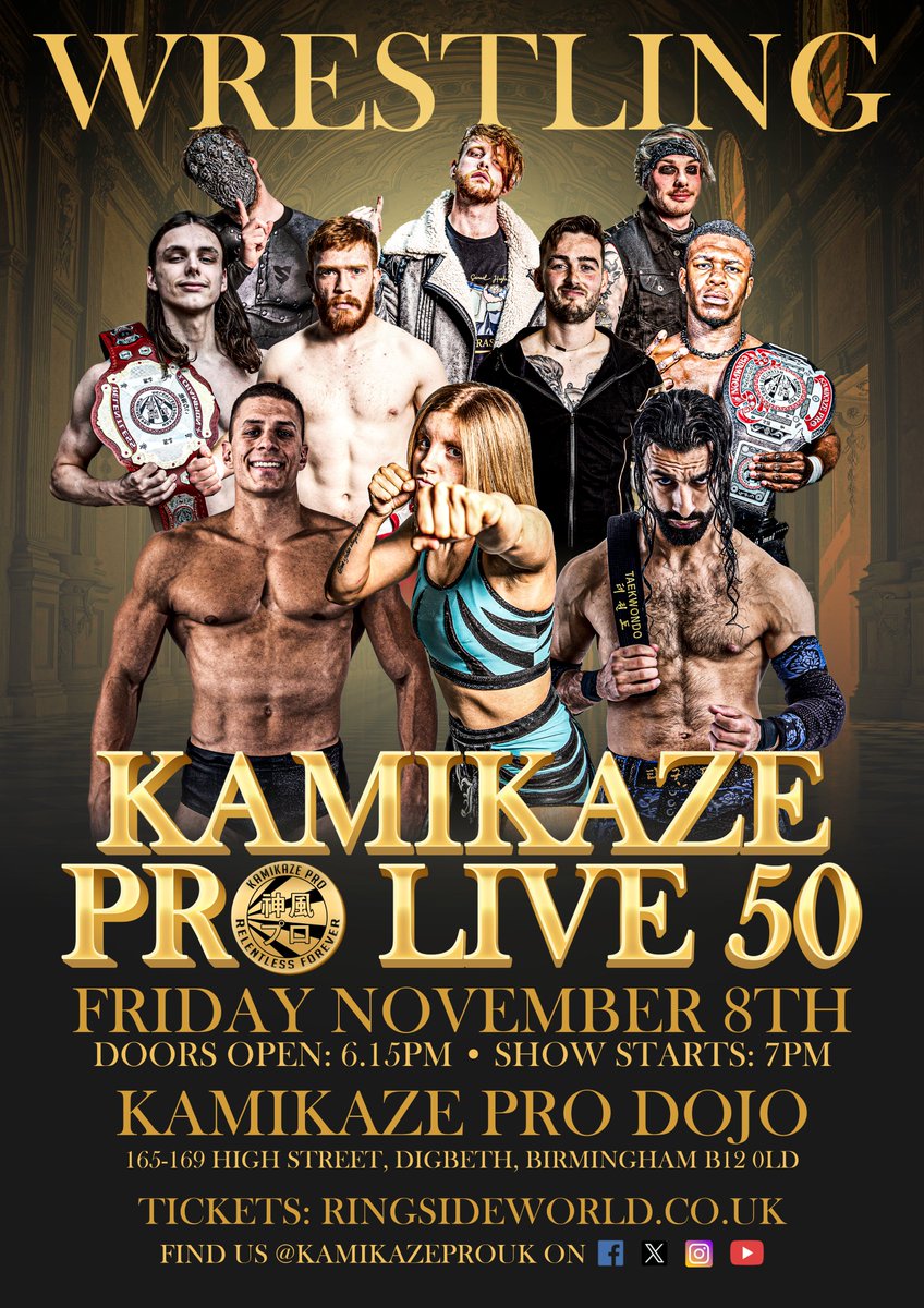 Kamikaze Pro (@kamikazeprouk) on Twitter photo TICKETS NOW ON SALE!
#KPLive50 on November 8th at the Kamikaze Pro Dojo in Digbeth, Birmingham
Featuring:
<a href="/chantaljordan_/">๐ฎ๐๐๐๐๐๐ ๐ต๐๐๐๐๐</a> , <a href="/denobabic/">Deno Babic</a>, <a href="/EnderKaraPW/">๐๐๐๐๐ ๐๐๐๐ | ใจใณใใซใปใซใฉ ๐ธ๐ช๐น๐ท</a>, <a href="/GeorgeLydon_/">GEORGE LYDON</a>, <a href="/DEREISS_/">MAN LIKE DEREISS</a>, <a href="/EdgarAdamsPW/">Edgar Adams</a>, <a href="/NateReillyPW/">Nate Reilly</a> & More!
T1CKETS:
ringsideworld.co.uk/events.php?id=โฆ TICKETS NOW ON SALE!
#KPLive50 on November 8th at the Kamikaze Pro Dojo in Digbeth, Birmingham
Featuring:
<a href="/chantaljordan_/">๐ฎ๐๐๐๐๐๐ ๐ต๐๐๐๐๐</a> , <a href="/denobabic/">Deno Babic</a>, <a href="/EnderKaraPW/">๐๐๐๐๐ ๐๐๐๐ | ใจใณใใซใปใซใฉ ๐ธ๐ช๐น๐ท</a>, <a href="/GeorgeLydon_/">GEORGE LYDON</a>, <a href="/DEREISS_/">MAN LIKE DEREISS</a>, <a href="/EdgarAdamsPW/">Edgar Adams</a>, <a href="/NateReillyPW/">Nate Reilly</a> & More!
T1CKETS:
ringsideworld.co.uk/events.php?id=โฆ