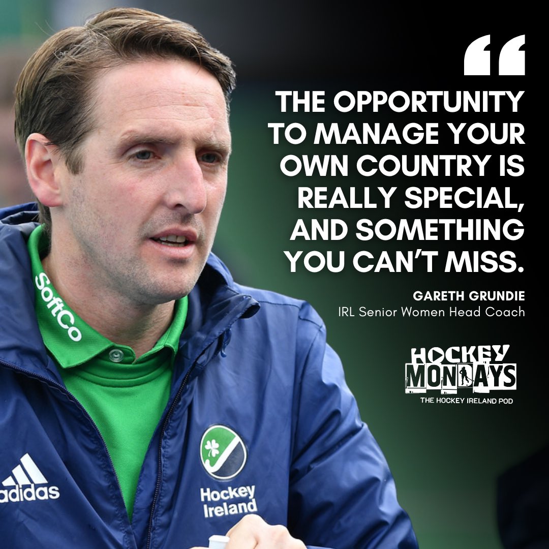 irishhockey's tweet photo. Episode #53 of Hockey Mondays - Gareth Grundie, Weekend Wrap-Up, &amp; More! 🔉🎧

As we step into the second year, your Hockey Mondays podcast begins with a bang as we sit down with newly announced IRL Women's Head Coach Gareth Grundie.

👉 Episode #53 available in our bio! https://t.co/CXKc5hgoos