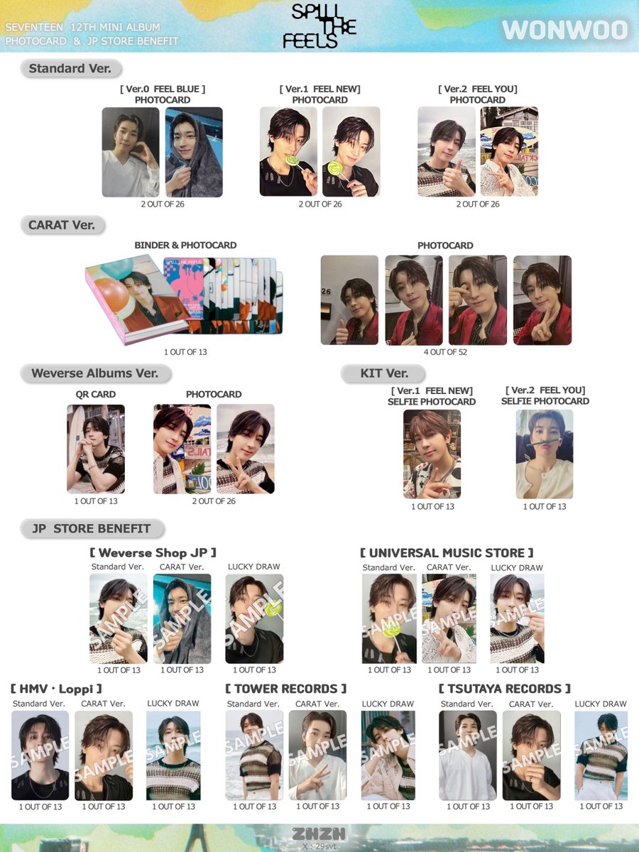 SEVENTEEN SPILL THE FEELS KIT トレカ ウォヌ SEVENTEEN SPILL THE FEELS KIT トレカ ウォヌ