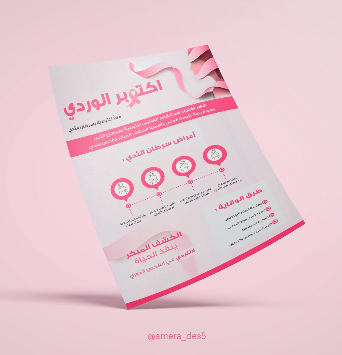 من أعمالـي | انفوجرافيك توعوي 🎗🩷.. 

#اكتوبر_الوردي
#شهر_التوعية_بسرطان_الثدي