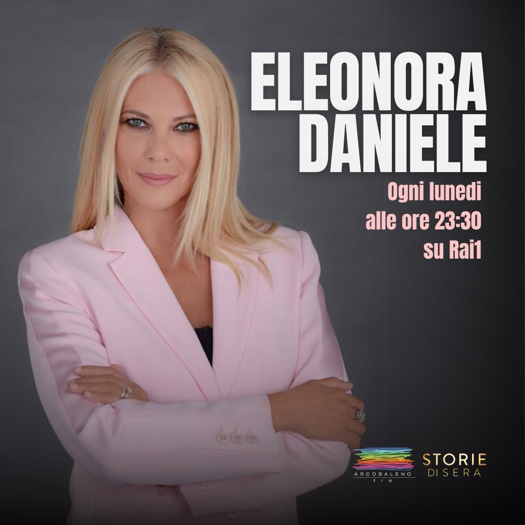 #StorieDiSera

Ogni lunedì alle ore 23:30 con <a href="/eleonoradaniele/">Eleonora Daniele</a> su <a href="/RaiUno/">Rai1</a> e in diretta streaming su <a href="/RaiPlay/">RaiPlay</a>.

#EleonoraDaniele #Rai1
#ArcobalenoTre