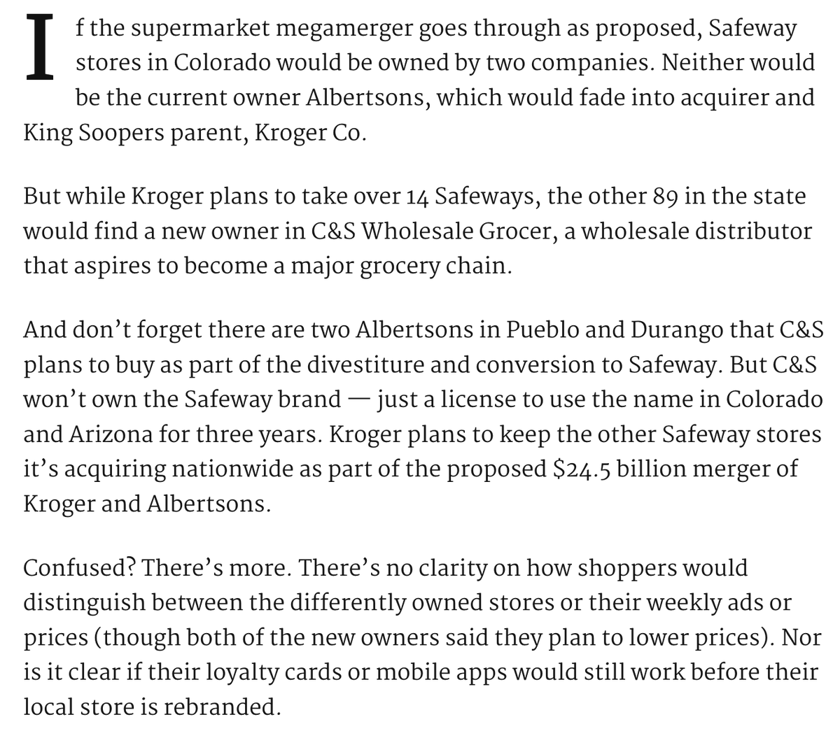 Decided_Voter's tweet photo. If there were fines for putting Colorado consumers through incredibly bad deals, this would likely be the poster child for it.  What a mess.  Kroger, Albertsons and C&amp;S propose this with a straight face while CO consumers &amp; workers pay the price.
https://t.co/nRsoENxfJT https://t.co/ShUfIFm33T