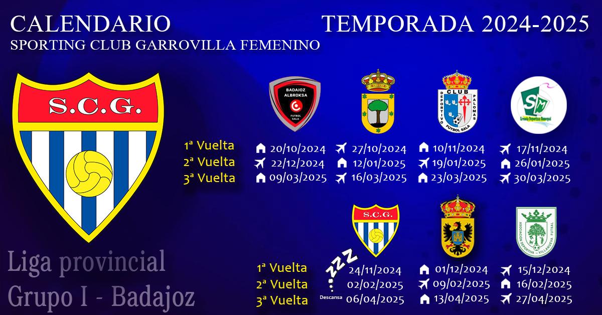 SportingGarro's tweet image. Os deja os el Calendario de liga femenina 24-25. Aunque Iremos informando semanalmente de cada partido