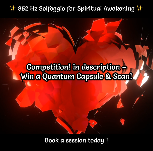 DebGenuisBio's tweet image. Unlock the power of 852 Hz Solfeggio for heart-brain coherence and 

🎥 Watch our new video: youtu.be/wTGJ6XPzz94

Want more? Share the video &amp;amp; email proof to enter for a chance at a FREE Quantum Capsule &amp;amp; Scan!

#852Hz #HeartBrainCoherence #SolfeggioFrequencies