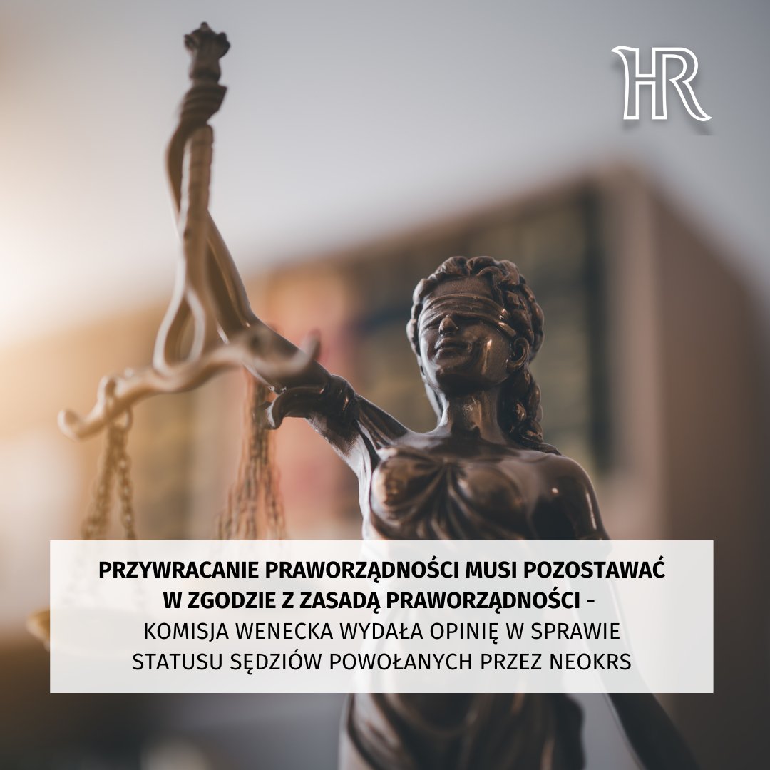 📢 Komisja Wenecka przedstawiła opinię na temat regulacji statusu tzw. nowych sędziów. 

Zdaniem @VeniceComm  nie można w drodze ustawy uznać wszystkich uchwał KRS po marcu 2018 r. za nieistniejące, a co za tym idzie, nie jest możliwe cofnięcie wszystkich tzw. nowych sędziów na