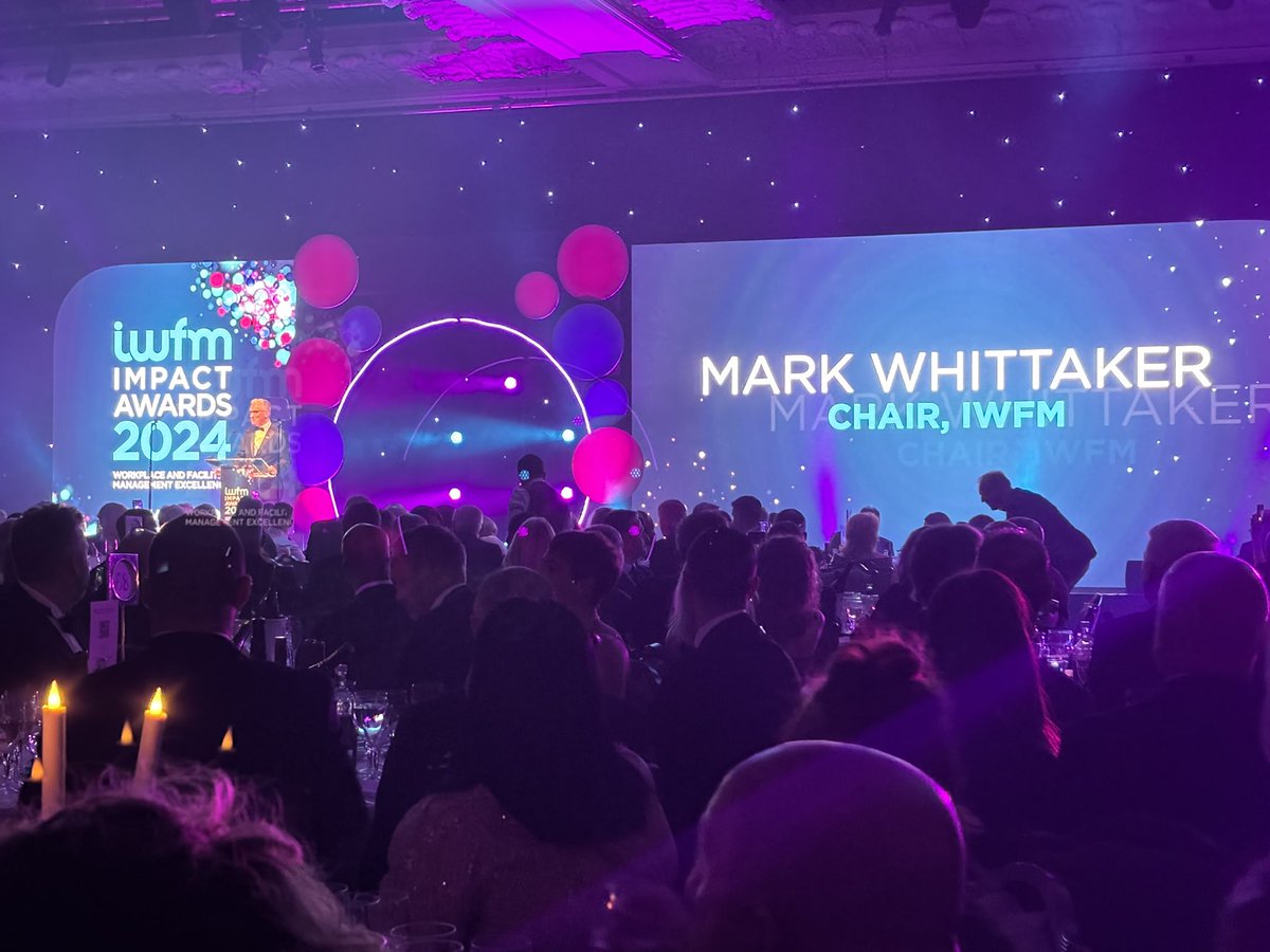 Welcome to the stage, Mark Whittaker! @IWFM_chair  #IWFMAwards2024