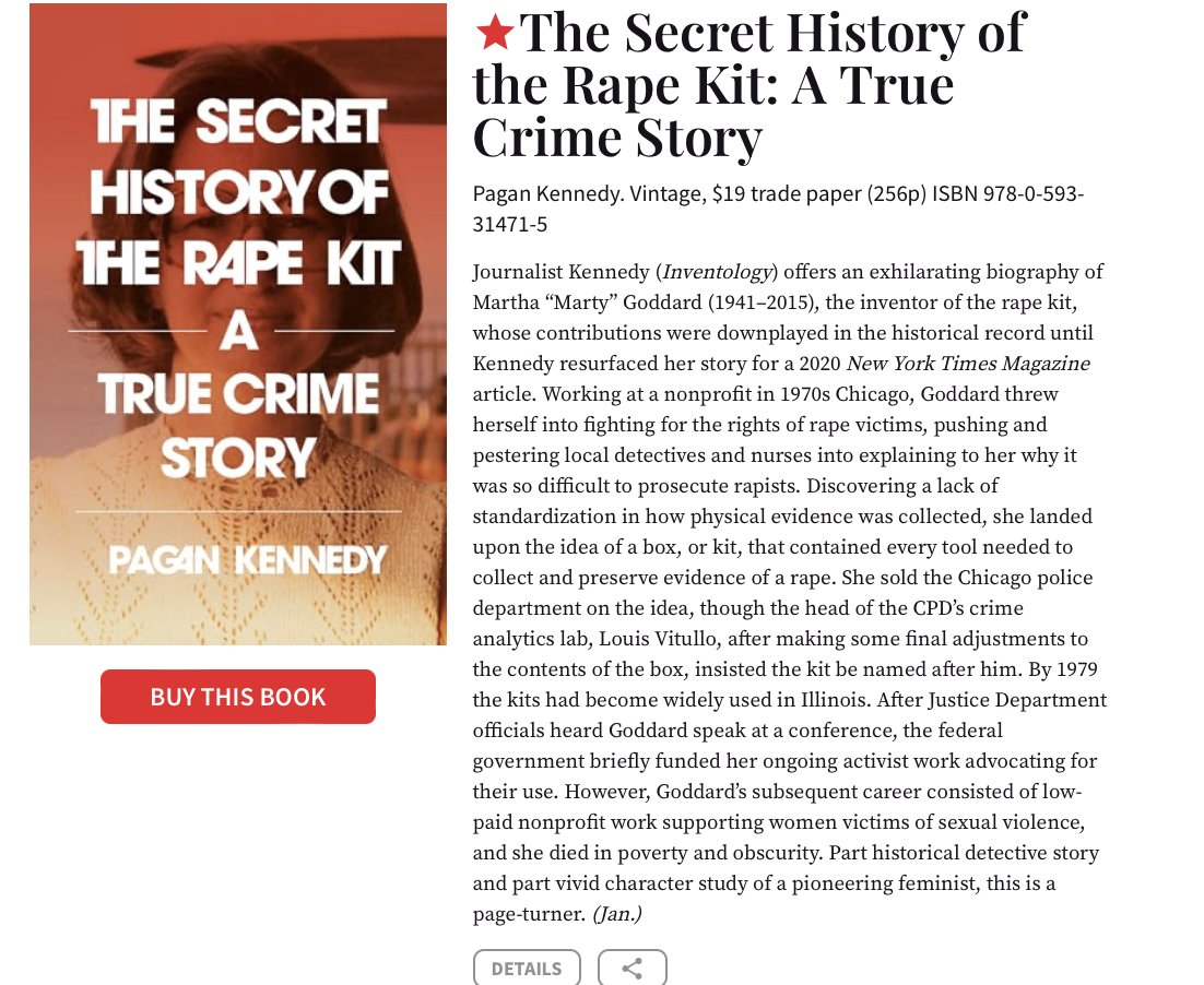 Starred review in Publisher's Weekly for my forthcoming book. They called it a "page turner"!