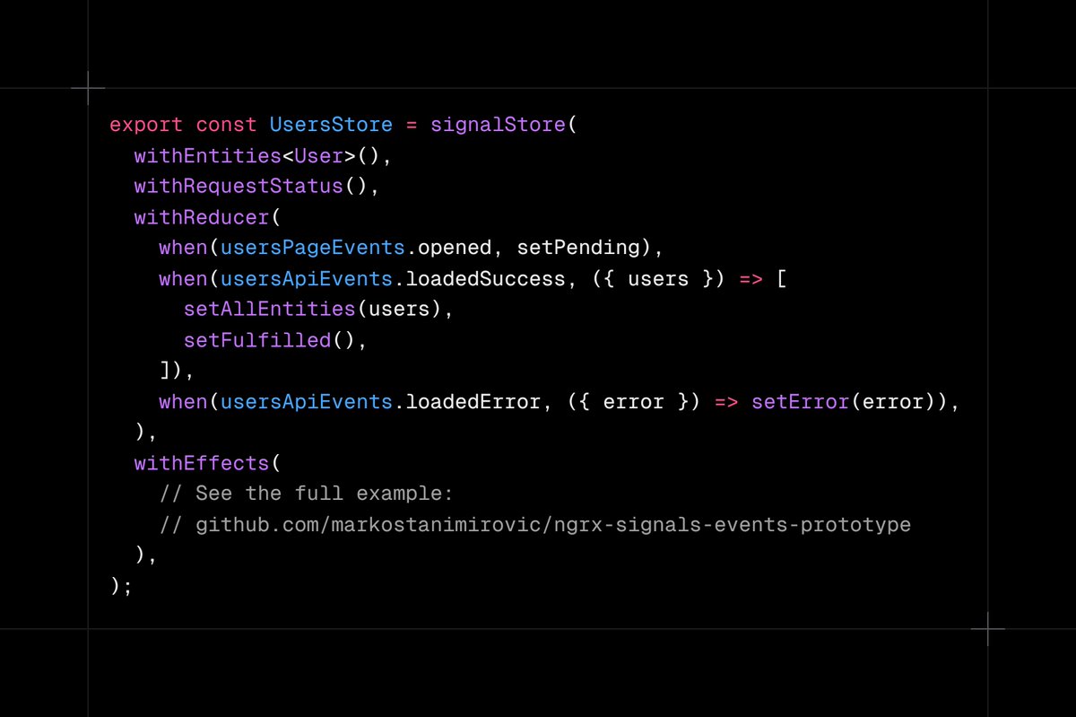 MarkoStDev's tweet image. In preparation for my talk at @ngPolandConf, I created a plugin for event-based state management with @ngrx_io SignalStore. 💡

The plugin prototype is available at the following link: github.com/markostanimiro…

Note: This is not the official plugin - just a playground project.
