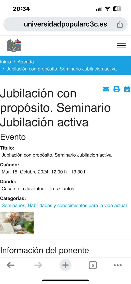 Coloquio en Universidad Popular de Tres Cantos  - ocasión para reflexionar sobre la soledad