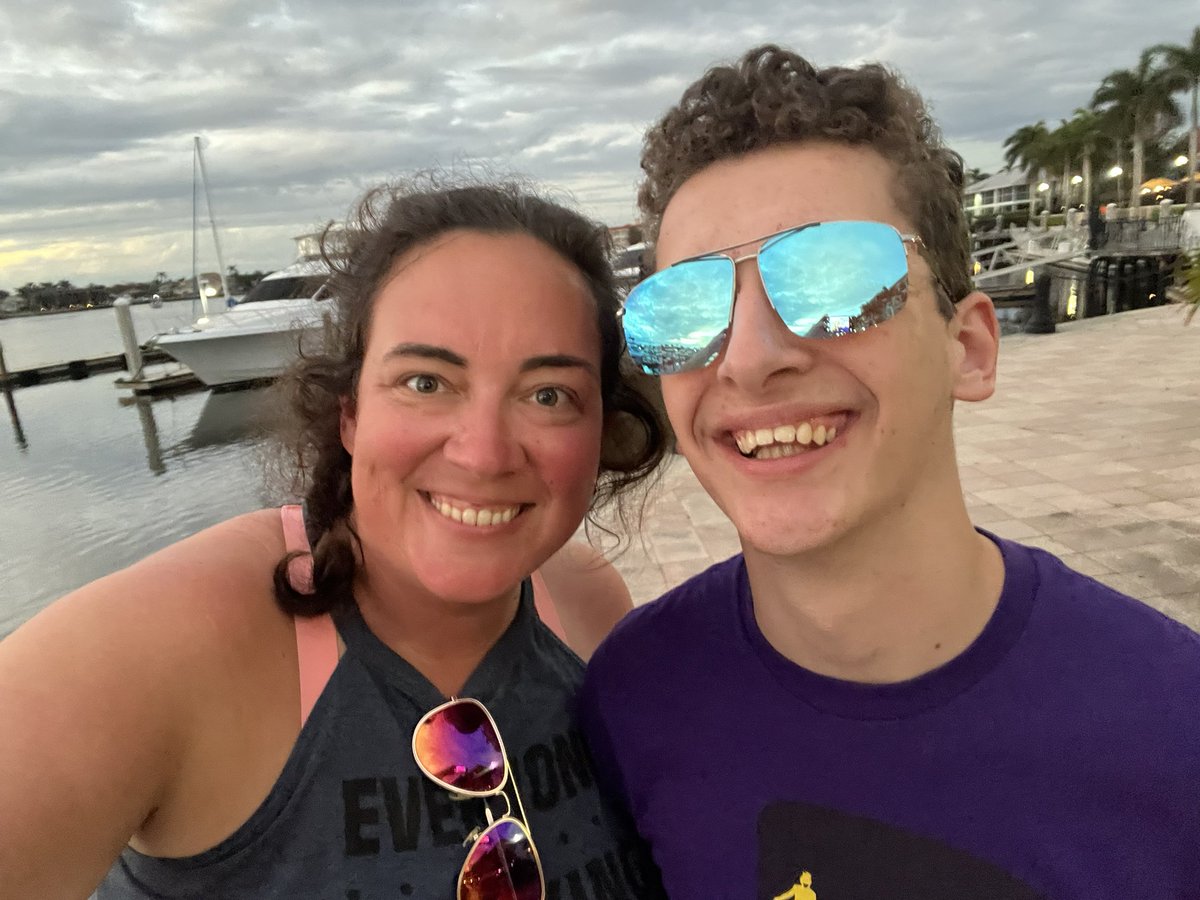 He is one of my very favorites. 🥰 This is the fall break that almost wasn’t, and we changed (or canceled) flights 4 times within the 12 hours before we left. 🤯 Love that kid and our 3rd Marco Island fall break together. ☀️🌊⛱️