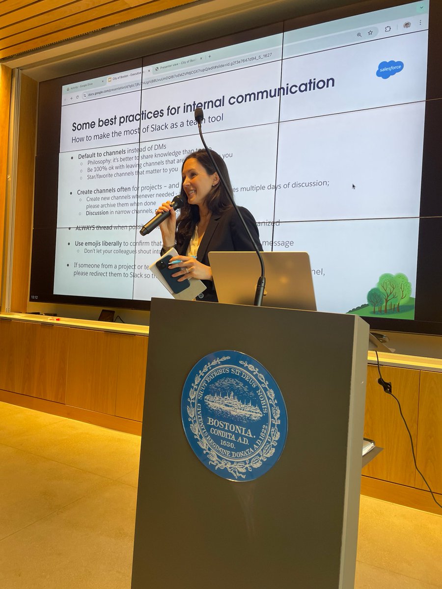 We partnered with the City of Boston, my hometown, to host 250+ city employees for an all-day workshop showcasing Slack essentials and best practices. 

😍Power users across the city shared how they're using Slack tools from automations to Slack lists and channels to plan major