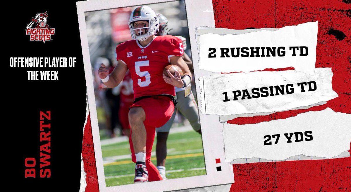 OFFENSIVE PLAYER OF THE WEEK

With an outstanding performance by Swartz against IUP, he was nominated Offensive Player of the week! 💪🏻⚔️