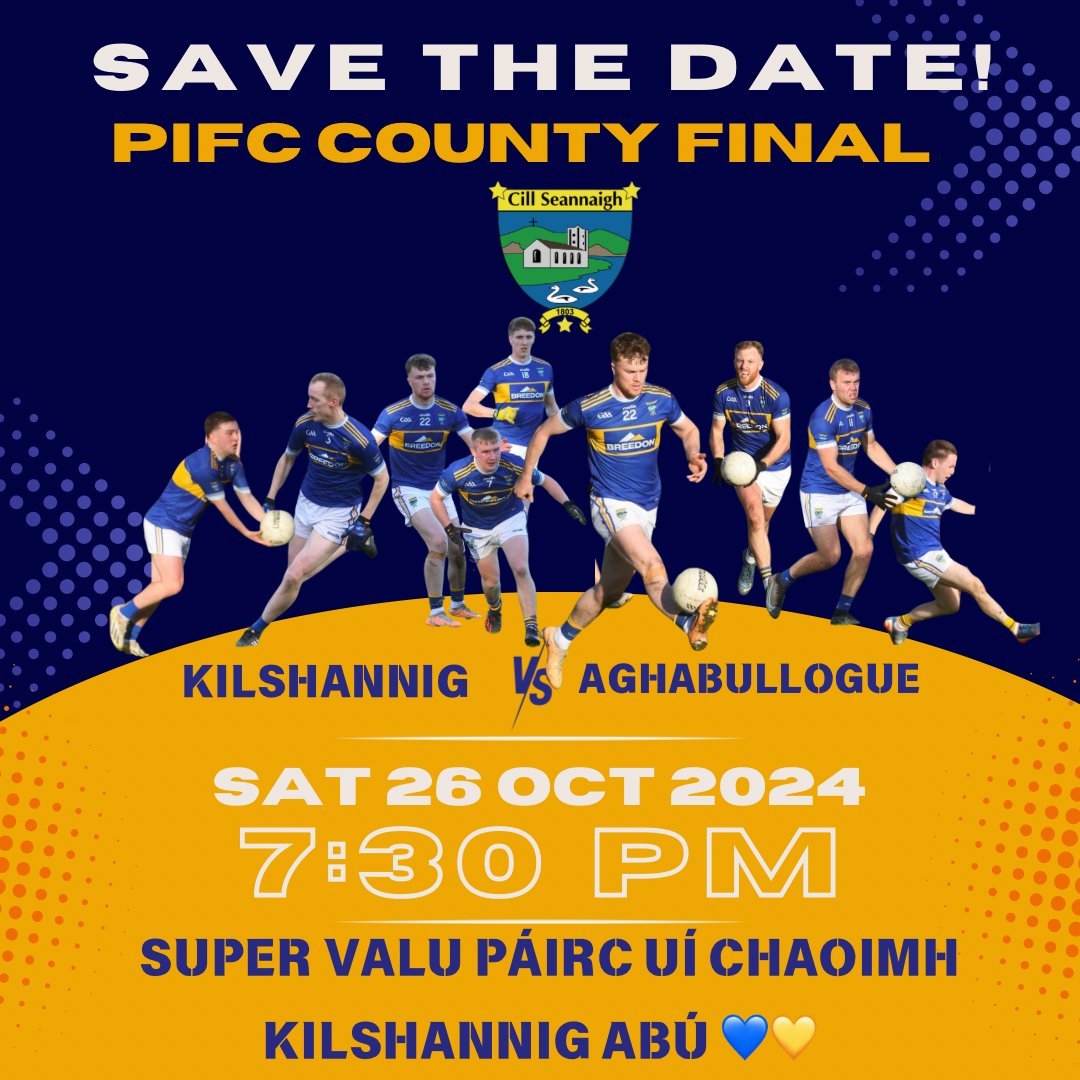 Save the Date!
Get all the latest news on the Kilshannig GAA app member.clubspot.app/club/kilshanni…