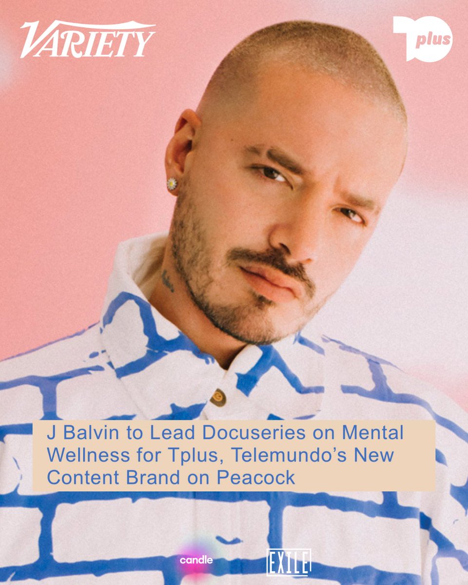 Candle Media (@candlemedia) on Twitter photo New from <a href="/ExileContent/">Exile Content Studio</a> and <a href="/NBCNewsStudios/">NBC News Studios</a>, #GenteSana, a six-part docuseries featuring <a href="/JBALVIN/">J BALVIN</a>'s journey with mental wellness, is coming to Telemundo’s new Tplus brand on @Peacock! Read the full article from Variety: bit.ly/4f08UYf New from <a href="/ExileContent/">Exile Content Studio</a> and <a href="/NBCNewsStudios/">NBC News Studios</a>, #GenteSana, a six-part docuseries featuring <a href="/JBALVIN/">J BALVIN</a>'s journey with mental wellness, is coming to Telemundo’s new Tplus brand on @Peacock! Read the full article from Variety: bit.ly/4f08UYf