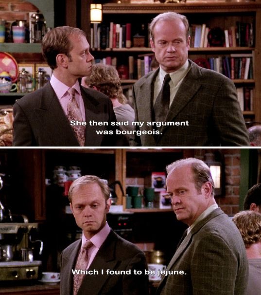 BonifaceOption's tweet photo. I remember when I turned 30, all of a sudden Frasier was the funniest thing I had ever seen. https://t.co/XmKHjXeoP7