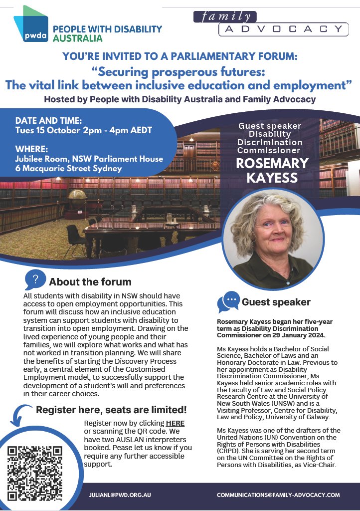 IncludeAbility (@includeability) on Twitter photo Members of the IncludeAbility team will be attending this forum today, hosted by <a href="/PWDAustralia/">People with Disability Australia (PWDA)</a> and <a href="/FamAdvocacyNSW/">Family Advocacy</a>. Our Commissioner <a href="/RosemaryKayess/">Rosemary Kayess</a> will be delivering the keynote address! Members of the IncludeAbility team will be attending this forum today, hosted by <a href="/PWDAustralia/">People with Disability Australia (PWDA)</a> and <a href="/FamAdvocacyNSW/">Family Advocacy</a>. Our Commissioner <a href="/RosemaryKayess/">Rosemary Kayess</a> will be delivering the keynote address!