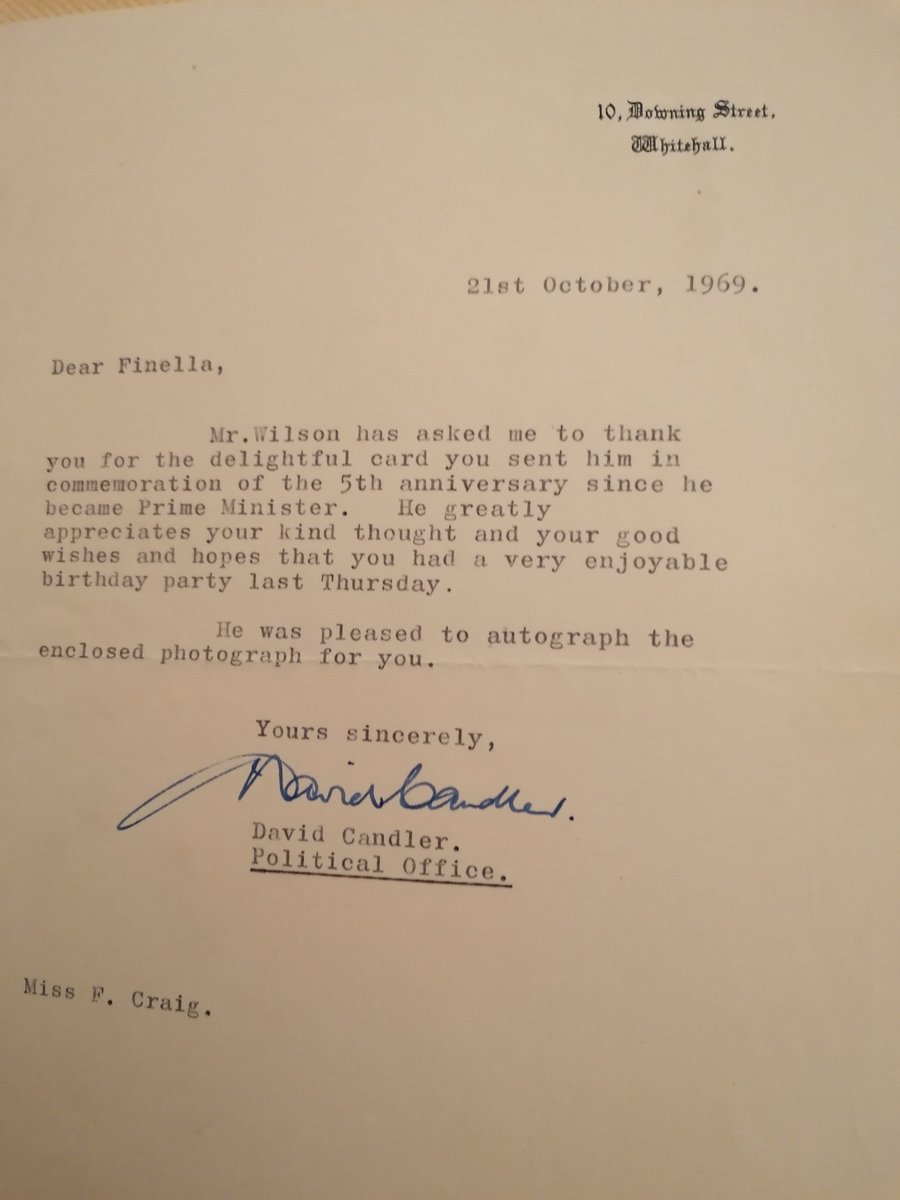 Today is the 60th anniversary of Harold Wilson becoming Prime Minister for the first time and the day I was born. What a great day for us both!