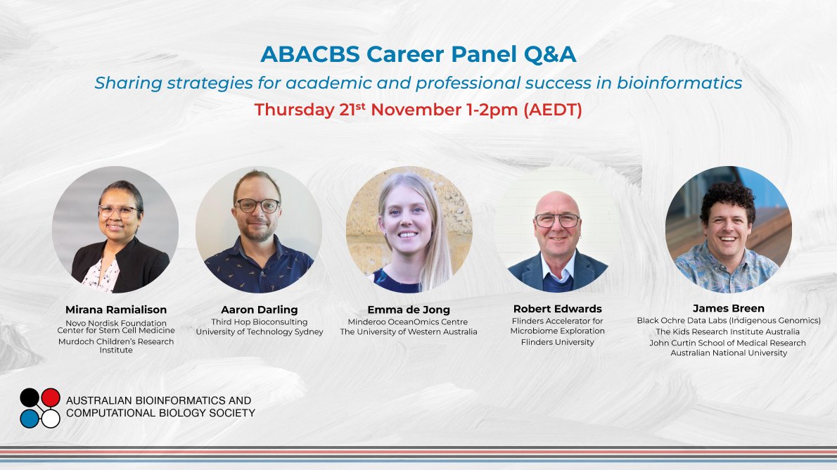 On Nov 21st, 1-2pm AEDT <a href="/abacbs/">ABACBS</a> and <a href="/abacbspostdocs/">ABACBSpostdocs</a> is hosting a career panel Q&amp;A discussion. Learn about progressing your career within and outside of academia. Register at shorturl.at/d7EGG