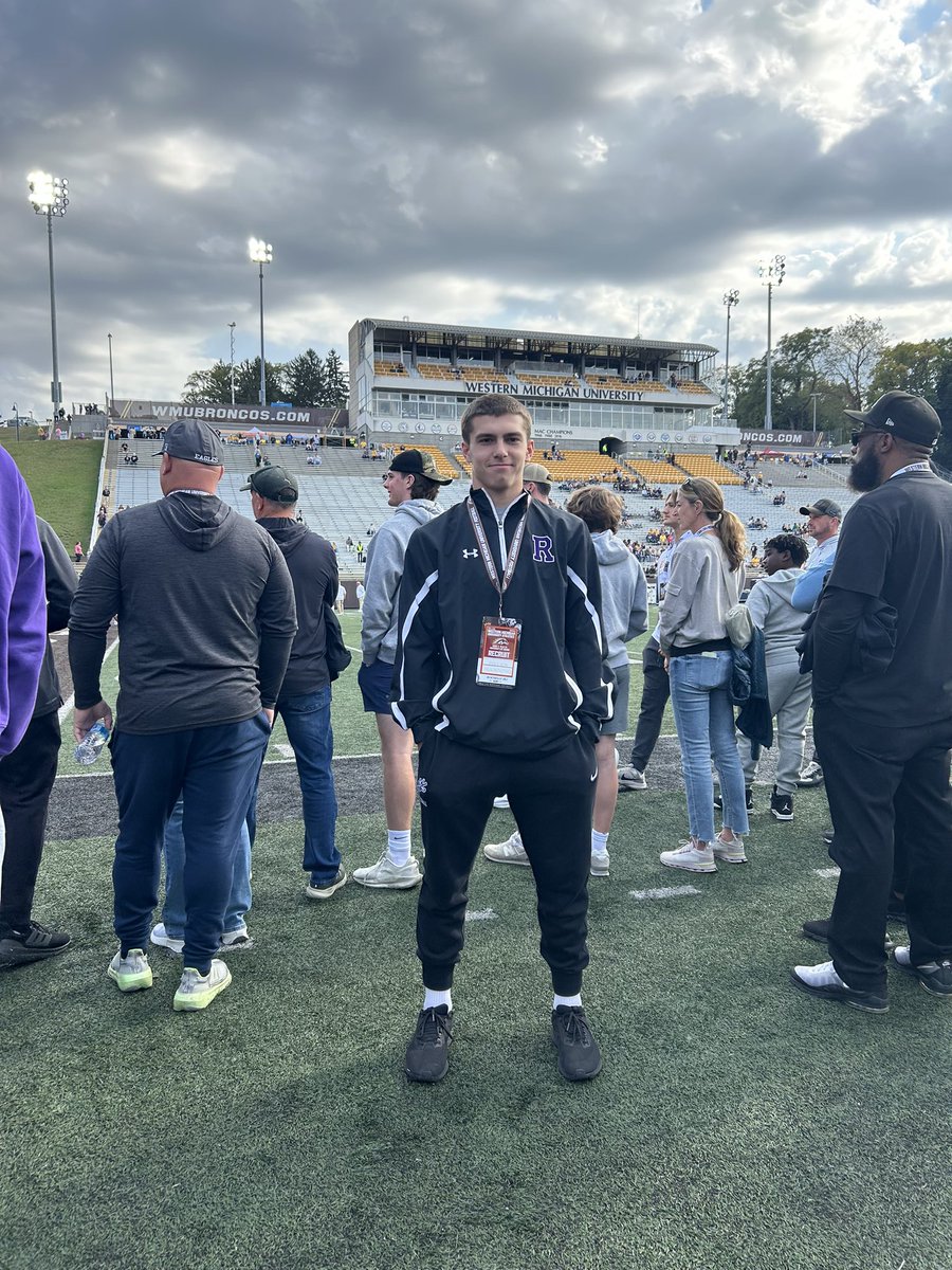 I had a great game day visit at Western Michigan. Thanks <a href="/WMU_Football/">Western Michigan Football</a> for the invite. Also I had a great conversation with <a href="/RBCoachPaige/">Coach Darren Paige</a>. <a href="/nexgenscouting/">Keith Smilie</a> <a href="/RTHS_Football/">Rochelle Football</a> <a href="/PrepRedzoneIL/">Prep Redzone Illinois</a> <a href="/OJW_Scouting/">PrepRedzone Oliver</a>