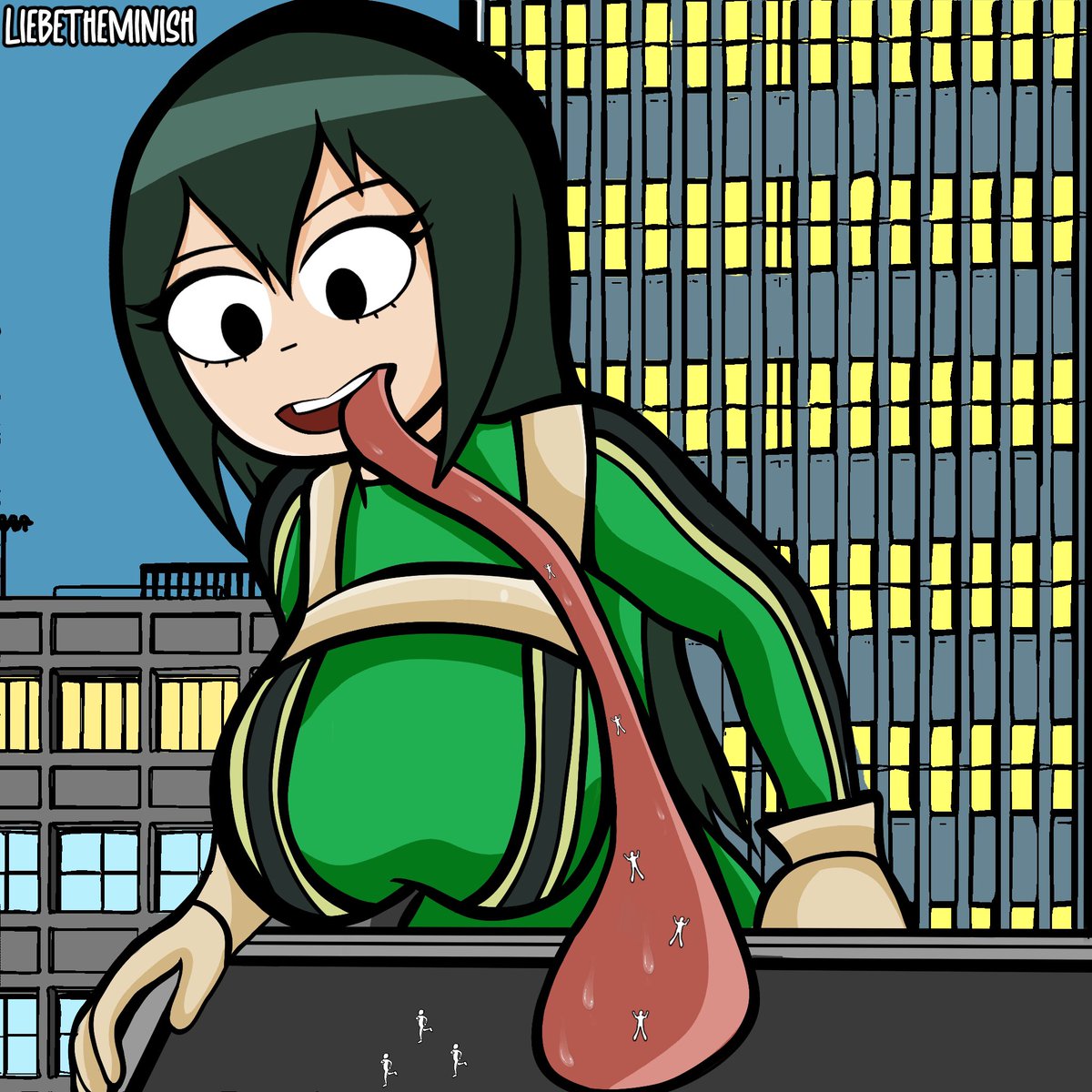 "Kaiju froppy"

commission for an anonymous 
#sizetwitter #giantess #giantessvore #giantessmha