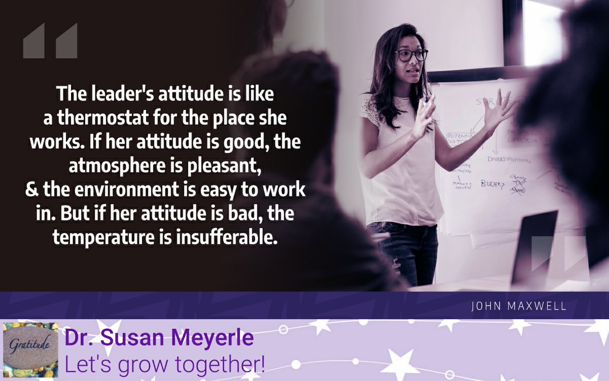 SusanMeyerle's tweet photo. As a leader, you set the temperature for the rest of your team, whether you realize it or not. https://t.co/aJcpUrkiba