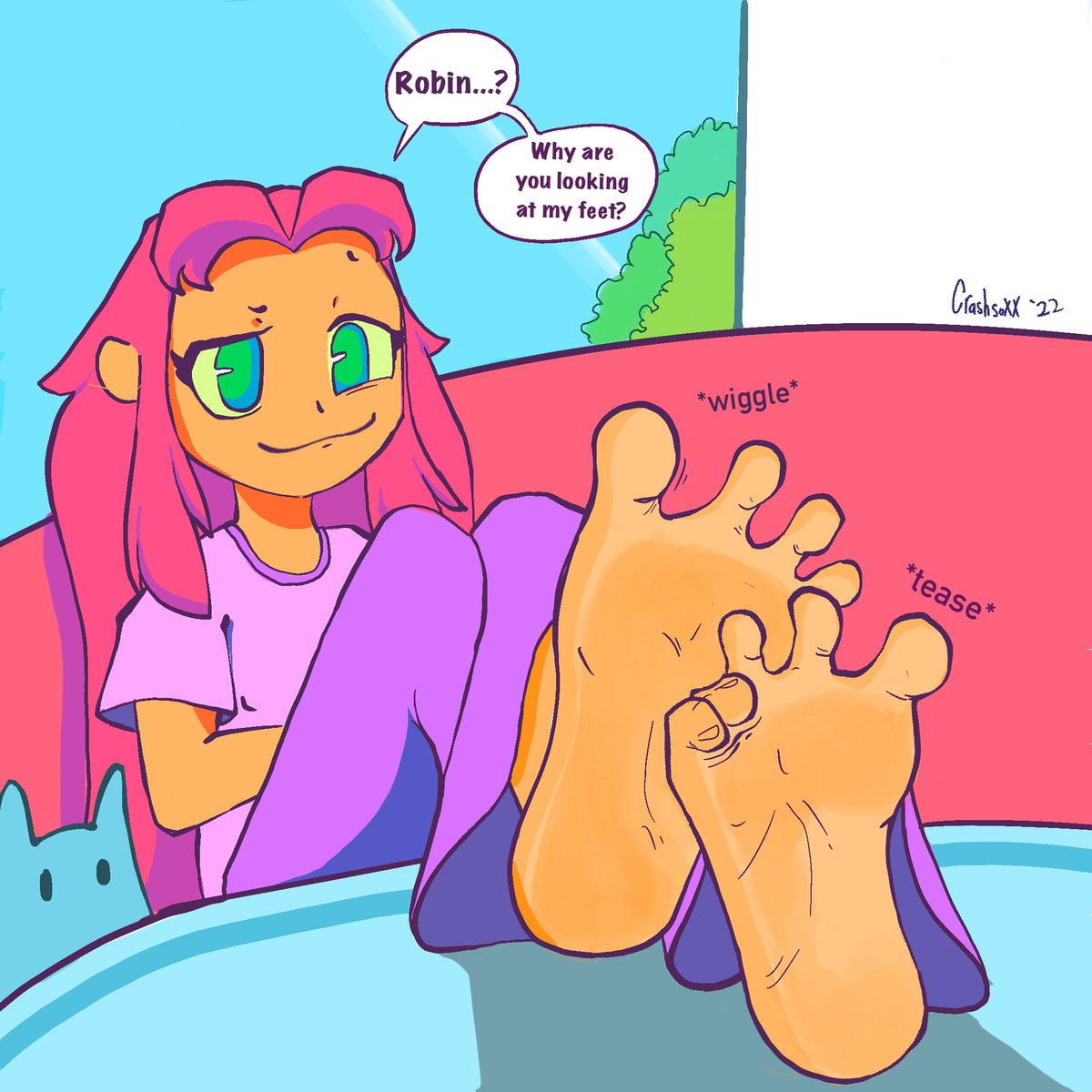 another old, starfire in jammies