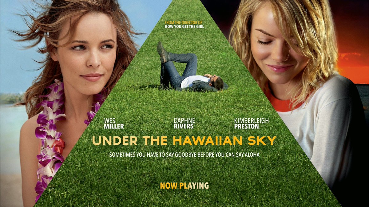 From the director of 2018’s box office smash, “How You Get the Girl,” comes an unlikely romantic comedy about a love triangle that will leave you on the edge of your seat. #UnderTheHawaiianSky is NOW PLAYING! 🌤️
