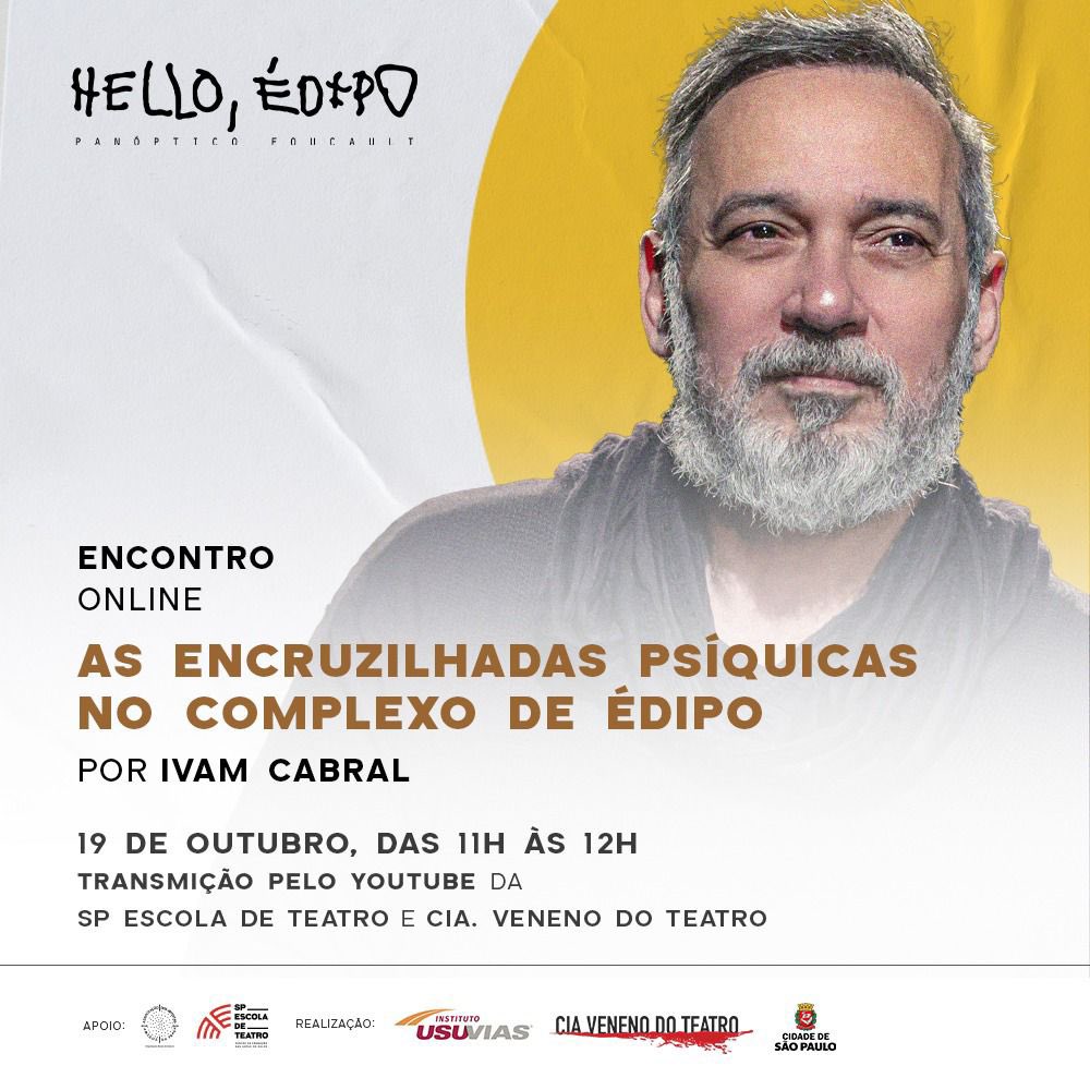 No próximo sábado (14/10), palestro sobre a “metáfora da encruzilhada” do Complexo de Édipo. Todas e todos convidados.